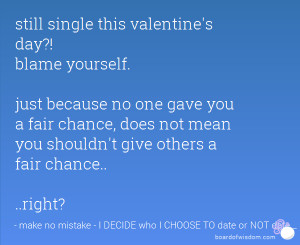 ... fair chance, does not mean you shouldn't give others a fair chance