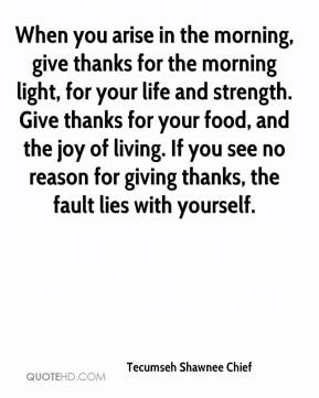 Shawnee Chief Tecumseh Quotes