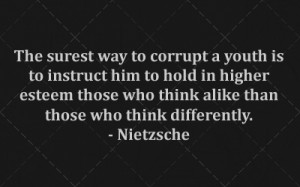 The surest way to corrupt a youth is to instruct him to hold in higher ...