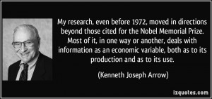 My research, even before 1972, moved in directions beyond those cited ...