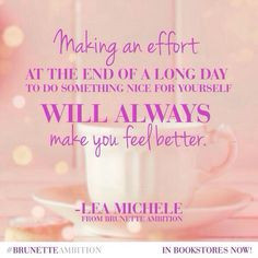 ... yourself #BrunetteAmbition Quotes, frases and Tips #LeaMichele More