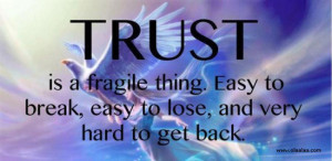 Trust quotes-trust is a fragile thing.
