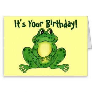 Hoppy Frog - Children's Birthday Card