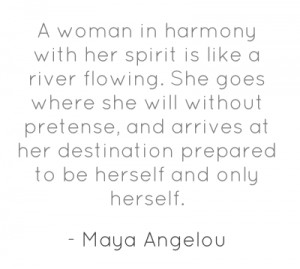 woman in harmony with her spirit is like a