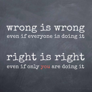 Wrong vs. Right