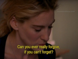 Can yuo forgive if you can't forget? - carrie - #sexandthecity
