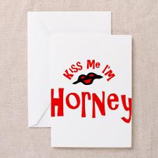 Kiss Me I'm Horney Greeting Cards (Pk of 10) for