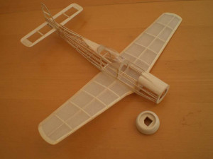 The wing is assembled, covered, shrunk and doped before assembly into ...