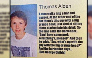 ... elaborate yearbook quote joke. But is it funny? http://t.co/PZv6DxKHve