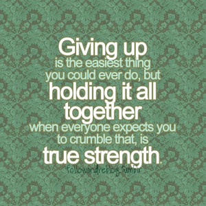 True strength....