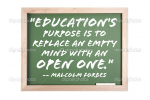 Education Quote Series Chalkboard - Stock Image