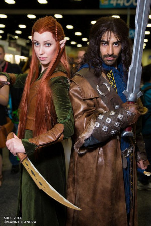 Tauriel and Kili #Hobbit | San Diego Comic Con 2014