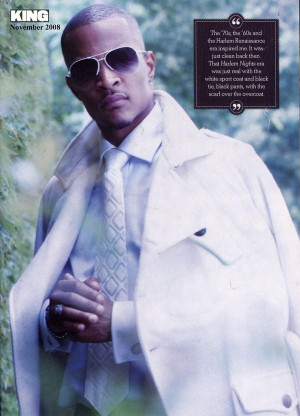 Rapper T.I. pictured in King magazine,November 2008 issue]