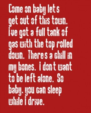 Melissa Etheridge - Baby You Can Sleep While I Drive - song lyrics ...