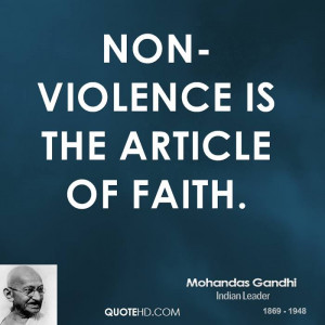 Gandhi On Non Violence Quotes