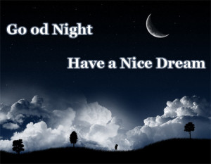 Good night have a nice dream