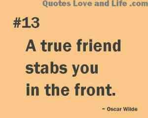 Oscar Wilde Quote - True Friend