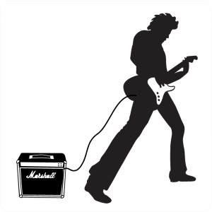 Electric Guitar Wall Art Stickers
