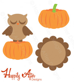owl and pumpkin fall svg make a cute fall project with these owl and ...