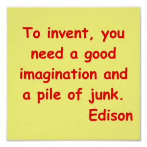 Thomas Edison Quote Poster