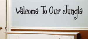 5pcs/lot Wall Sticker Decal Quote Vinyl Safari Welcome Jungle Kids ...