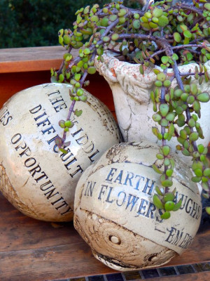 Inspirational+Clay+globe+with+quote+In+The+by+TheImpatientPotter,+$30 ...