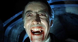 Christopher Lee as Count Dracula Trackdelphi (Wikimedia Commons)