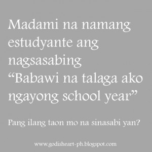 Madami na namang estudyante ang nagsasabing 