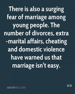 There is also a surging fear of marriage among young people. The ...