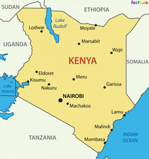 Kenya Map with cities