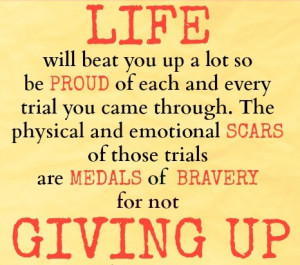 In Life's Trial Never Give up and be a Winner