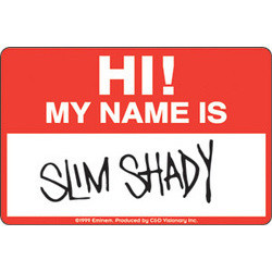 Eminem Hi My Name Is Slim Shady Name Tag Design 4