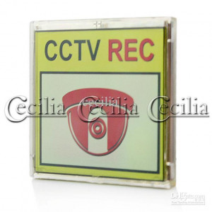 Solar Powered Flashing CCTV Warning Sign(SS110306) LCD Dimensions: 69 ...