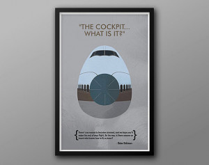 Airplane Movie Poster // Minimalist Quote, Airplane, Cockpit, and ...
