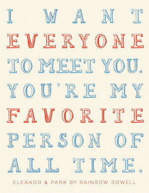 eleanor and park quote - favorite person