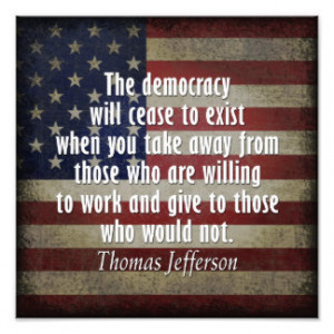 Quote on Democracy, Socialism and Taxes Photographic Print