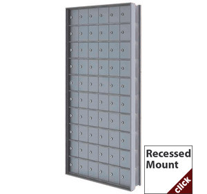 Recess Mounted Cell Phone Storage Lockers