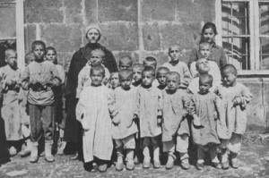 Armenian orphans at Alexandropol: They receive one-half pound of bread ...
