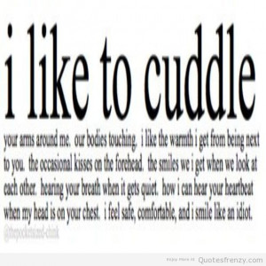 Lets Cuddle Quotes