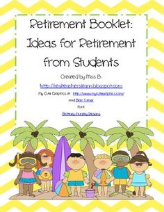 Teacher Retirement Quotes And Poems Retirement booklet class gift