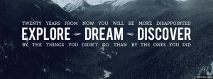 Explore Discover Dream facebook cover