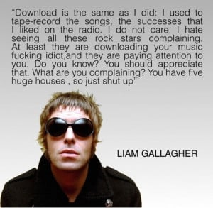 Liam Gallagher. motivational inspirational love life quotes sayings ...
