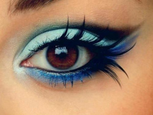beautiful, blue, cute, eye make-up, girl, make up