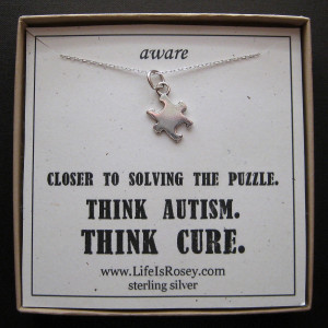 Missing Puzzle Piece Quotes Puzzle piece necklace - autism