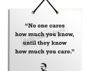 Theodore Roosevelt - How much you c are - Quote Ceramic Sculpture Wall ...