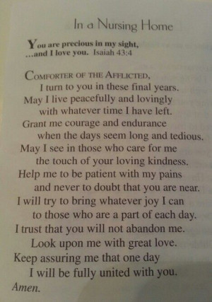 Prayer for Nursing Home Residents