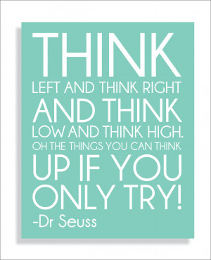 Dr. Seuss Aqua Modern Art Print ($12)