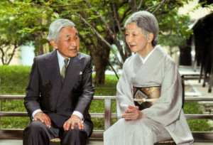 Japanese Emperor Akihito and Empress Michiko. File photo.