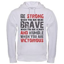 STRONG WEAK HUMBLE VICTORIOUS LIFE QUOTE INSPIRATIONAL POSITIVE hoodie ...