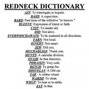 Redneck Dictionary